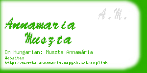 annamaria muszta business card
