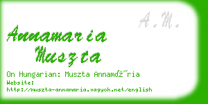 annamaria muszta business card